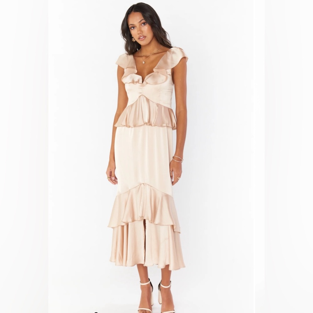 Show Me Your MuMu Reese Ruffle Midi Dress